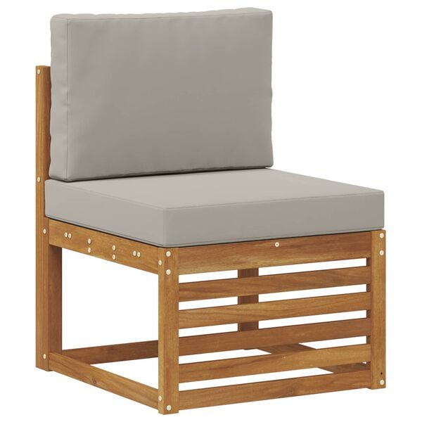 vidaXL Sada rohov&yacute;ch gaučov s vank&uacute;&scaron;om 5 pcs Pr&iacute;rodn&aacute; a svetlosiv&aacute;