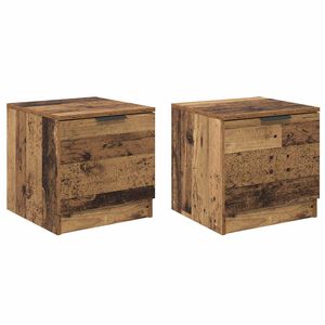vidaXL Skriňa pod posteľ so z&aacute;suvkou 2 pcs Star&eacute; drevo 40 x 39 x 40cm