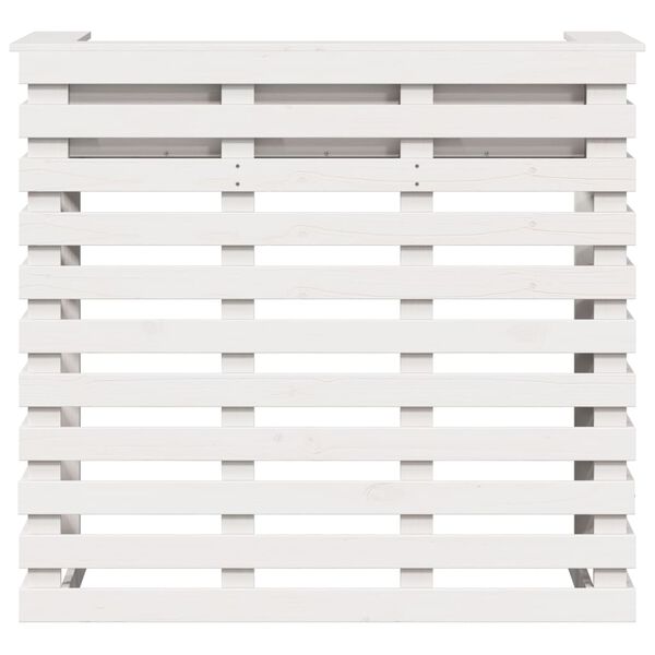 vidaXL Vonkaj&scaron;&iacute; barov&yacute; stol&iacute;k biely 113,5x50x103 cm borovicov&yacute; mas&iacute;v