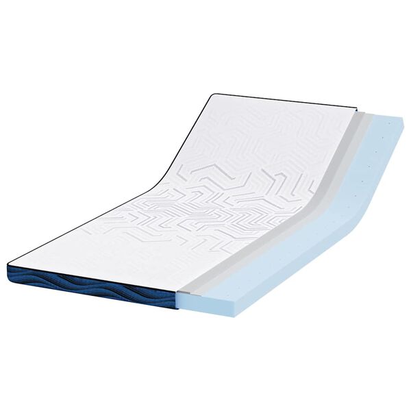 vidaXL Matracov&aacute; podložka Biela 90 x 200 cm Jacquardov&aacute; l&aacute;tka