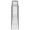 vidaXL Oblúkové gabionové koše 15 ks 400x50x140/160 cm pozink. železo