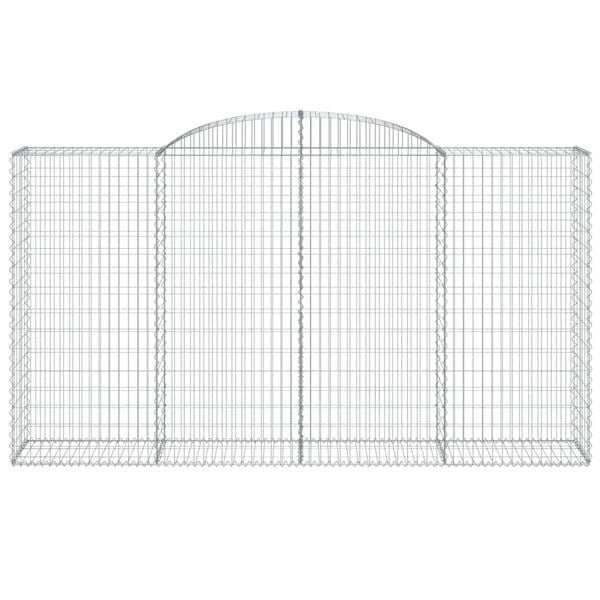 vidaXL Obl&uacute;kov&eacute; gabi&oacute;nov&eacute; ko&scaron;e 3ks 300x50x160/180cm pozinkovan&eacute; železo