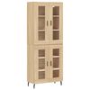 vidaXL Vysok&aacute; skrinka dub sonoma 69,5x34x180 cm spracovan&eacute; drevo