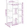 VidaXL Knižnica Staré drevo 86x25,5x140 cm Drevo