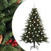 vidaXL Umel&yacute; vianočn&yacute; stromček s vianočn&yacute;mi guľami 120 cm 150 LED