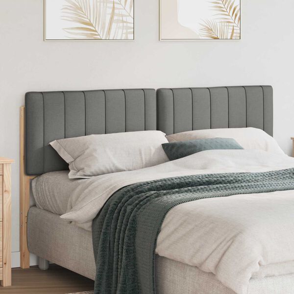 vidaXL Čal&uacute;nen&eacute; čelo postele s čelnou doskou Hned&aacute; a svetlosiv&aacute; 150 cm