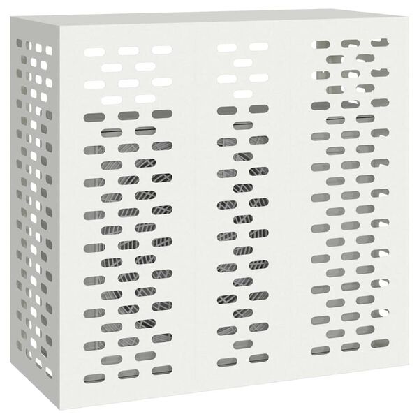 vidaXL Kryt na klimatizáciu Biela 110 x 50 x 105 cm Oceľ