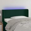 vidaXL Čelo postele s LED tmavozelen&eacute; 83x16x78/88 cm zamat