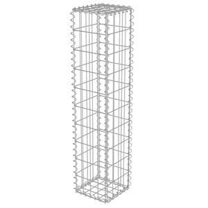 vidaXL Gabi&oacute;nov&aacute; stena s krytmi, pozinkovan&aacute; oceľ 20x20x100 cm