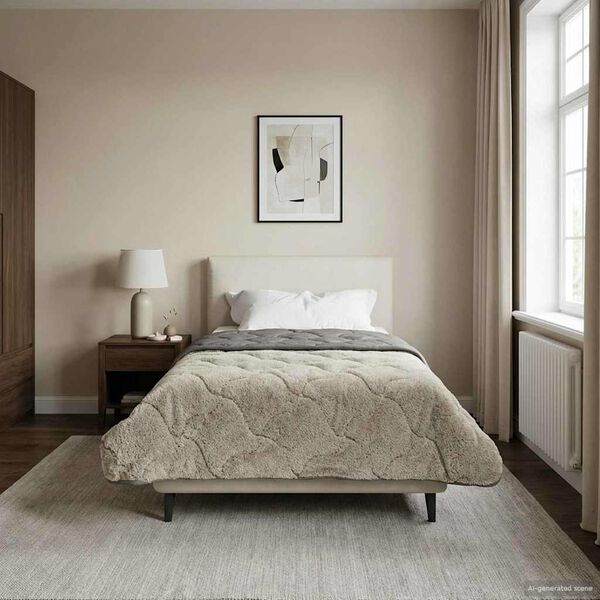 vidaXL Prikr&yacute;vka na cel&yacute; rok &Scaron;nurovan&yacute; Svetlosiv&aacute; 155 x 200 cm