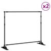 vidaXL Stojany na pozadie 2 ks čierne 254x243 cm oceľ