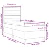vidaXL Posteľ s pružinov&yacute;m r&aacute;mom Tmavo &scaron;ed&aacute; 90 x 200 cm l&aacute;tka