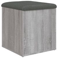 vidaXL Úložná lavička sivá sonoma 42x42x45 cm kompozitné drevo