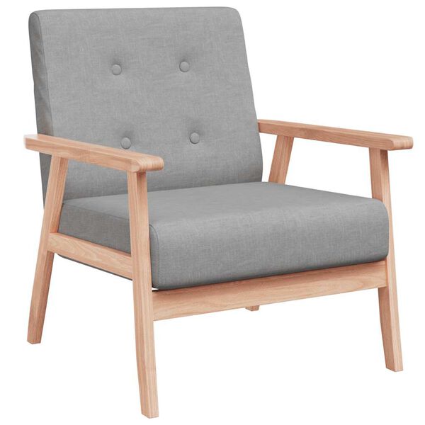 vidaXL Kreslo, svetlosiv&eacute;, l&aacute;tka