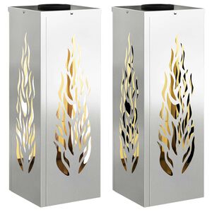 vidaXL Sol&aacute;rne LED svetlo na chodn&iacute;k 2 ks Tepl&aacute; biela 18 x 18 x 50 cm