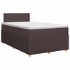 vidaXL Posteľ boxspring s matracom Tmavohned&aacute; 120 x 200 cm L&aacute;tka