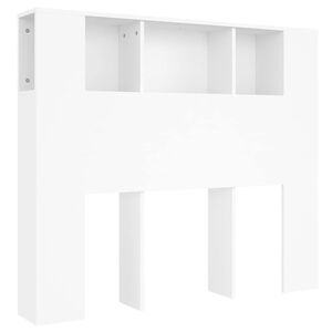 vidaXL Skrinka s čelom postele biela 120x18,5x102,5 cm
