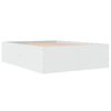 vidaXL Rám postele biely 135x190 cm kompozitné drevo