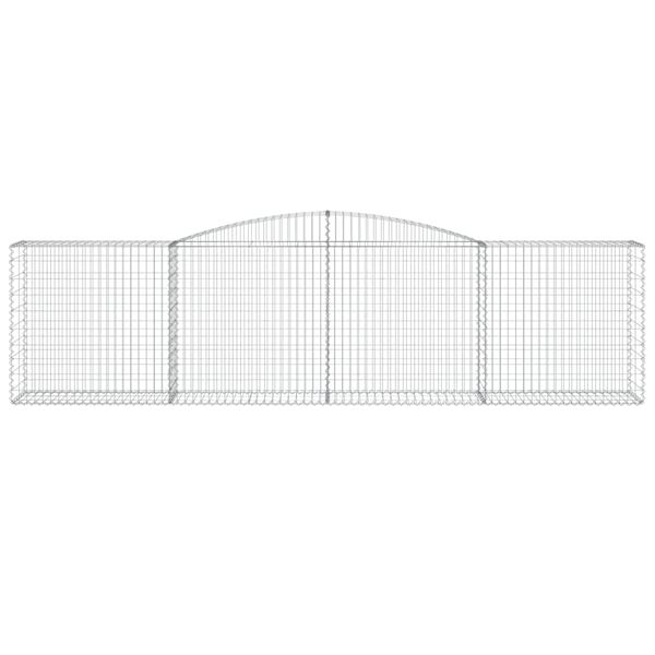 vidaXL Obl&uacute;kov&eacute; gabi&oacute;nov&eacute; ko&scaron;e 8ks 400x50x100/120cm pozinkovan&eacute; železo