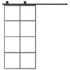 vidaXL Posuvn&eacute; dvere s kovan&iacute;m ESG sklo a hlin&iacute;k 102,5x205 cm