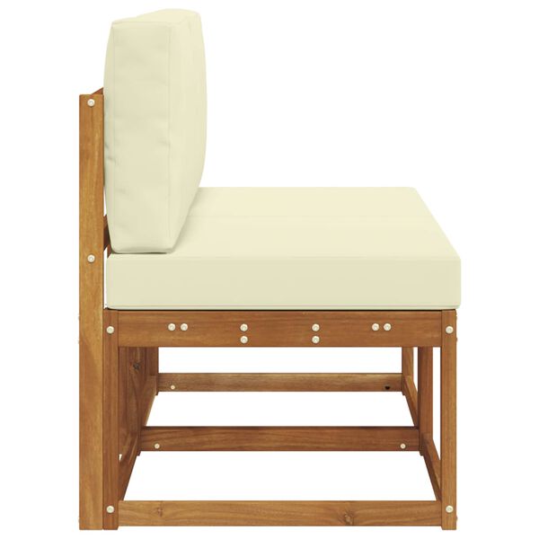 vidaXL 2 Kus Z&aacute;hradn&aacute; stredn&aacute; sedačka Pevn&eacute; ak&aacute;ciov&eacute; drevo