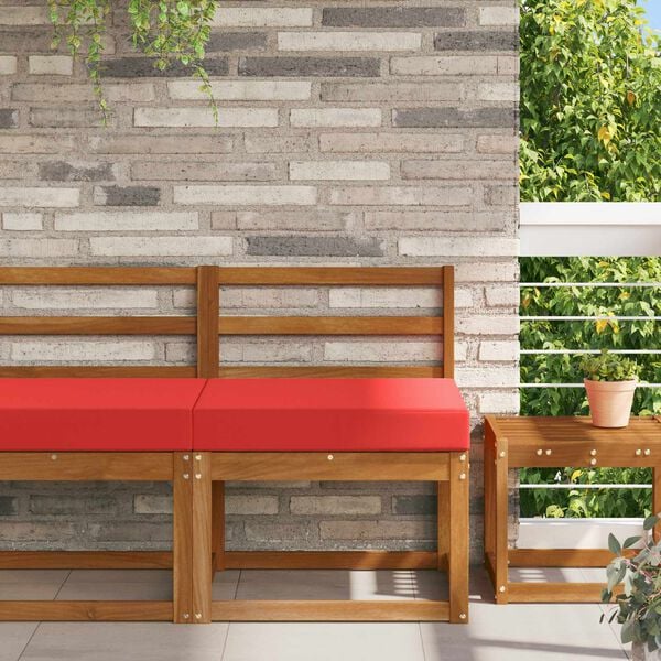 vidaXL Vank&uacute;&scaron; na vonkaj&scaron;iu pohovku Červen&aacute; 60 x 60 x 8 cm Polyester