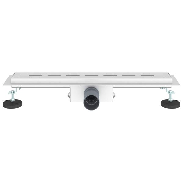 vidaXL Sprchov&yacute; odtok s l&iacute;niov&yacute;m dizajnom Strieborn&aacute; 60 cm