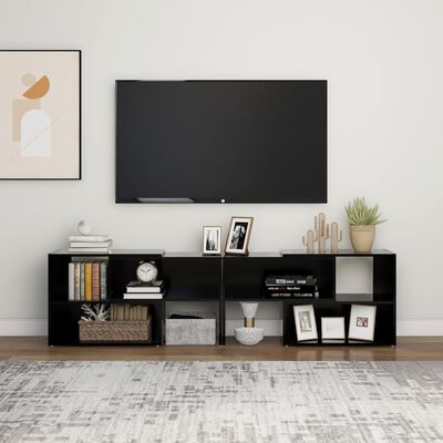 vidaXL TV skrinka čierna 149x30x52 cm drevotrieska