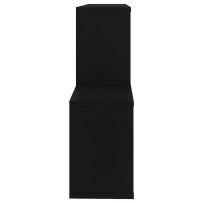 vidaXL Nástenná polica, čierna 100x18x53 cm, kompozitné drevo