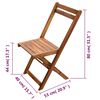 vidaXL 3-dielna skladacia bistro súprava masívne akáciové drevo