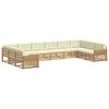vidaXL S&uacute;pravy pohoviek 10 ks Biela a kr&eacute;mov&aacute; Polyester