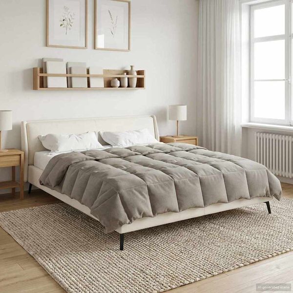 vidaXL Zimn&yacute; prehoz &Scaron;nurovan&yacute; Zelen&aacute; 200 x 220 cm Mikrovl&aacute;kno