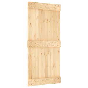 vidaXL Posuvn&eacute; dvere NARVIK Pr&iacute;rodn&aacute; a čierna 95 x 210 cm (213,5 cm)