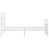 vidaXL Kovový rám postele s čelom a podnožkou biely 100x190 cm