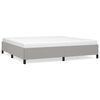 vidaXL Posteľ bez matraca bledosivá 200x200 cm látka