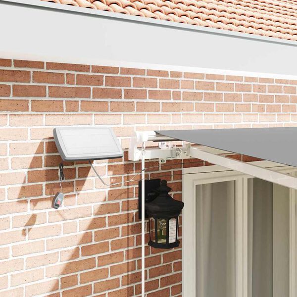 vidaXL Rám markízy so svetlami LED diódy Biela 500 × 300 cm Hliník