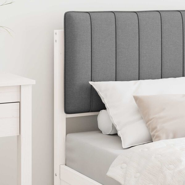 vidaXL R&aacute;m postele s čal&uacute;nen&yacute;m čelom Svetlosiv&aacute; 80 x 200 cm