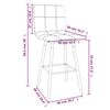 vidaXL Barové stoličky 2 ks krémové látkové