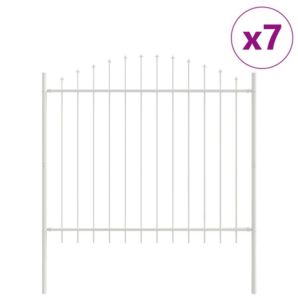 vidaXL Z&aacute;hradn&yacute; plot 7 pcs Biela 170 x 165 cm