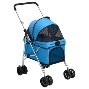 vidaXL Skladac&iacute; koč&iacute;k pre psa modr&yacute; 76x50x100 cm oxfordsk&aacute; tkanina