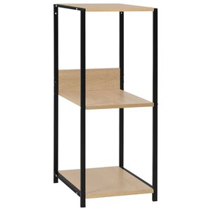 vidaXL Mal&aacute; knižnica, čierna a dub 33,5x39,6x79,7 cm, kompozitn&eacute; drevo