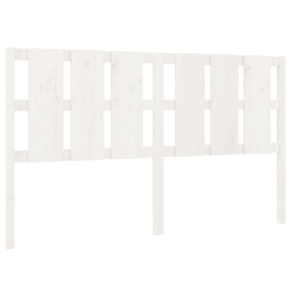 vidaXL Čelo postele biele 165,5x4x100 cm masívna borovica
