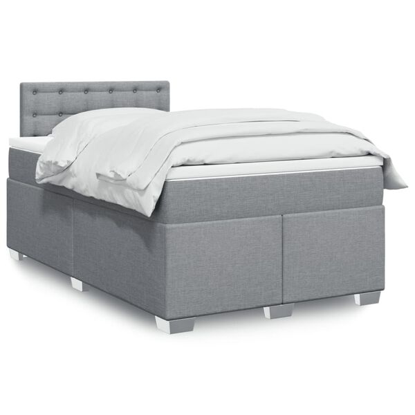 vidaXL Boxspring posteľ s matracom bledosiv&aacute; 120x190 cm l&aacute;tka