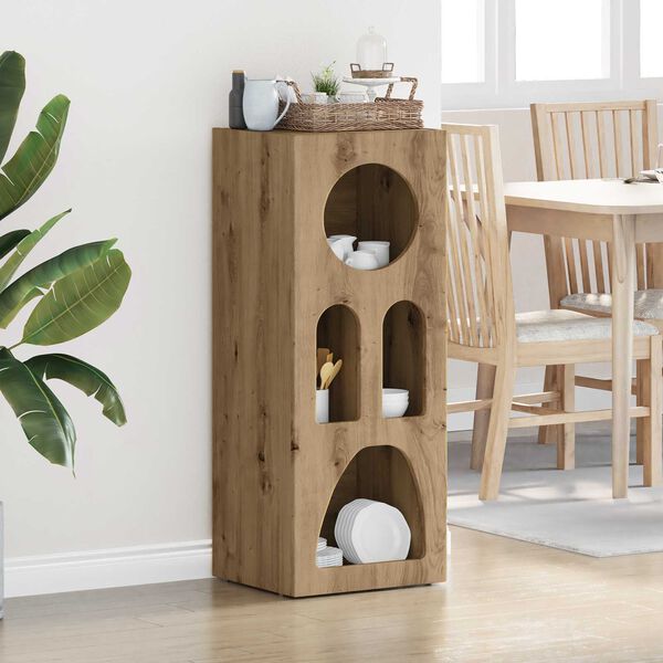 vidaXL Serv&iacute;rovacia skriňa Remeseln&yacute; dub 40 x 35 x 100.5 cm