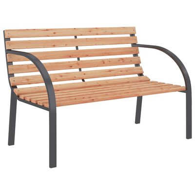 vidaXL Záhradná lavička 120 cm, drevo a železo