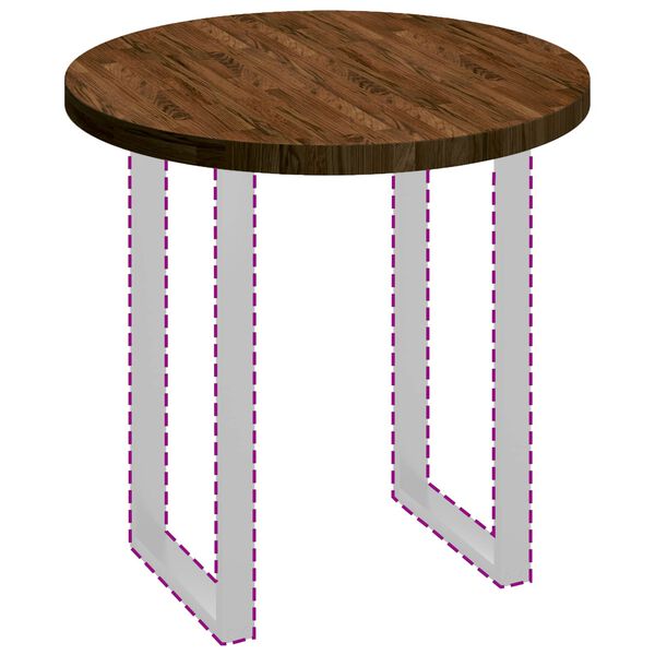 vidaXL Vrchn&aacute; doska Svetlohned&aacute; &Oslash; 80 x 4 cm Mas&iacute;vne dubov&eacute; drevo