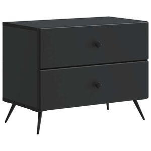 vidaXL Nočn&yacute; stol&iacute;k Čierna 62 x 34,5 x 47,5 cm Kompozitn&eacute; drevo