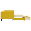 vidaXL Rozkladacia denn&aacute; posteľ so z&aacute;suvkami žlt&aacute; 90x200 cm zamat