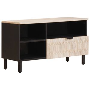 vidaXL TV skrinka s poličkou Biele um&yacute;vanie dokončenie 80 x 33 x 46 cm