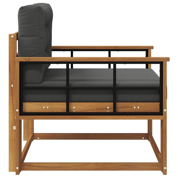 vidaXL Z&aacute;hradn&aacute; stredn&aacute; sedačka Pevn&eacute; ak&aacute;ciov&eacute; drevo Pr&iacute;rodn&aacute;